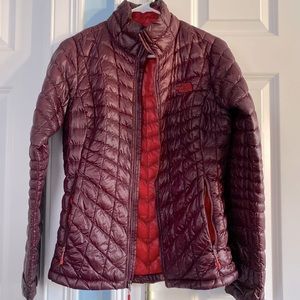 Maroon North Face Winter Coat